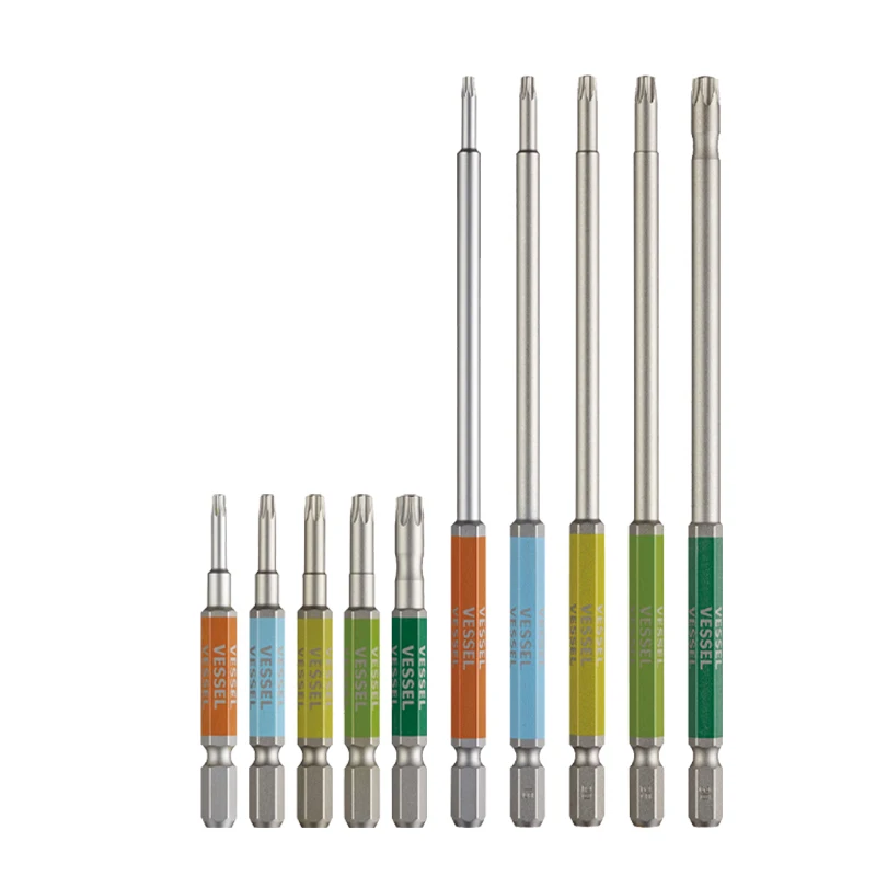 Plavidlo 1/4 '' hex Electric Screwdriver Torx Bit Sets Magnetic Driver Head č. GSVT Series T4, T5, T6, T10, T15, T20, T25, T27, T30, T30, T40