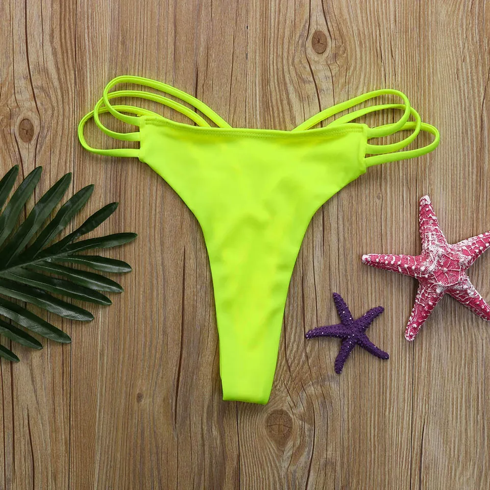 Plavky kmene sexy ženy bikiny plávajú tangé dna Crisscross obväz V plavky bikiny 2024 Ženy Rýchle preprava