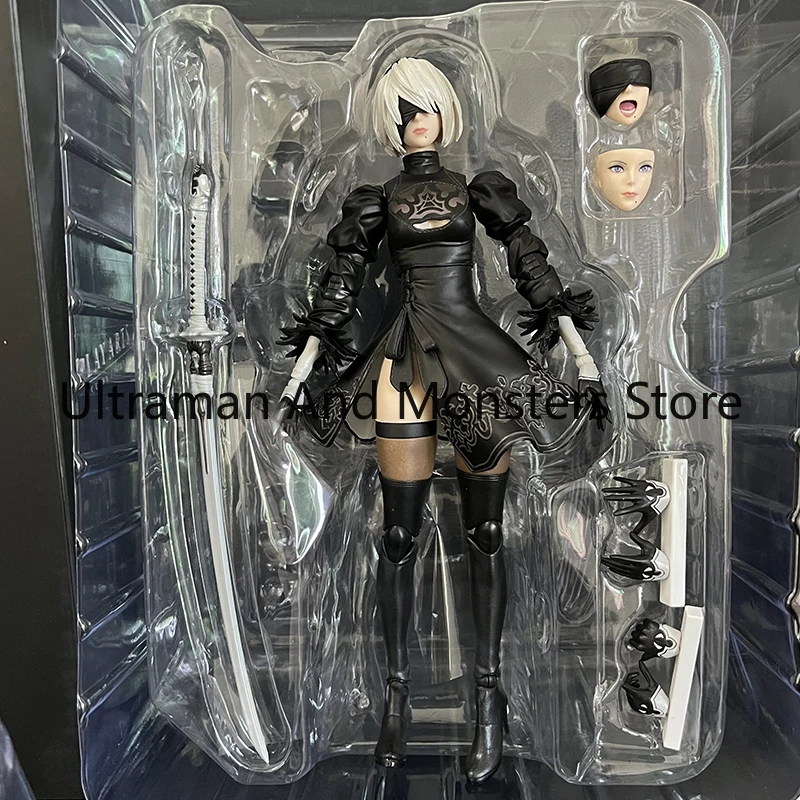 Play Arts Kai Nier: Automata 2 Typ B 2B Action Obrázok DX Deluxe Edition Movinable PVC Figure Model Hračky spoločného hnutia bábiky Darček