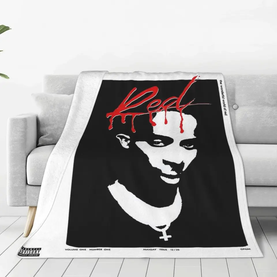 Playboi carti celé lotta červené album Cove prikrývka fleece super mäkká pohovka hodí prikrývky pre domácu spálň