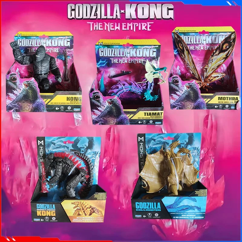 Playmates Godzilla x Kong New Empire Anime Figure Tiamat Mothra Ghidora Action OBRÁZOK 2024