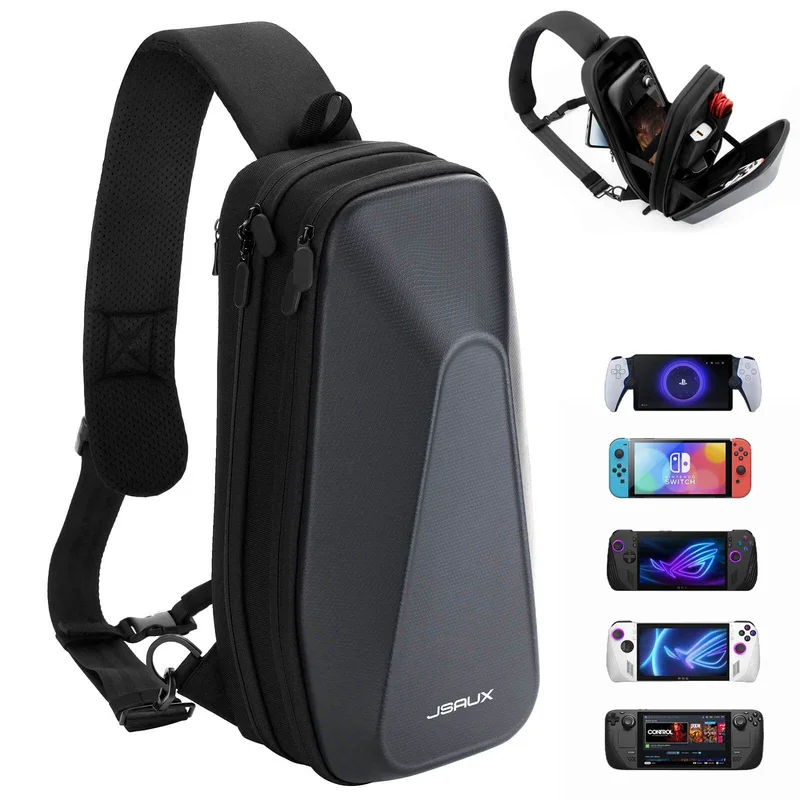 PlayStation Portal Sling Bag, prenášanie puzdra s tvrdou škrupinou Eva, dvojvrstvou pre portál PlayStation Portal & Accessories Cross Bag