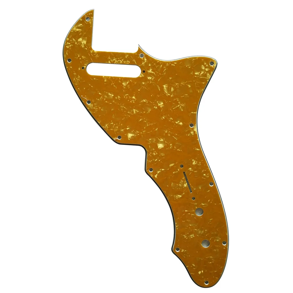 Pleroo Custom Guitar Pickgaurd - pre Tele 69 Thinline Guitar Pickguard Scratch Plate, 4 Ply Gloden Pearl