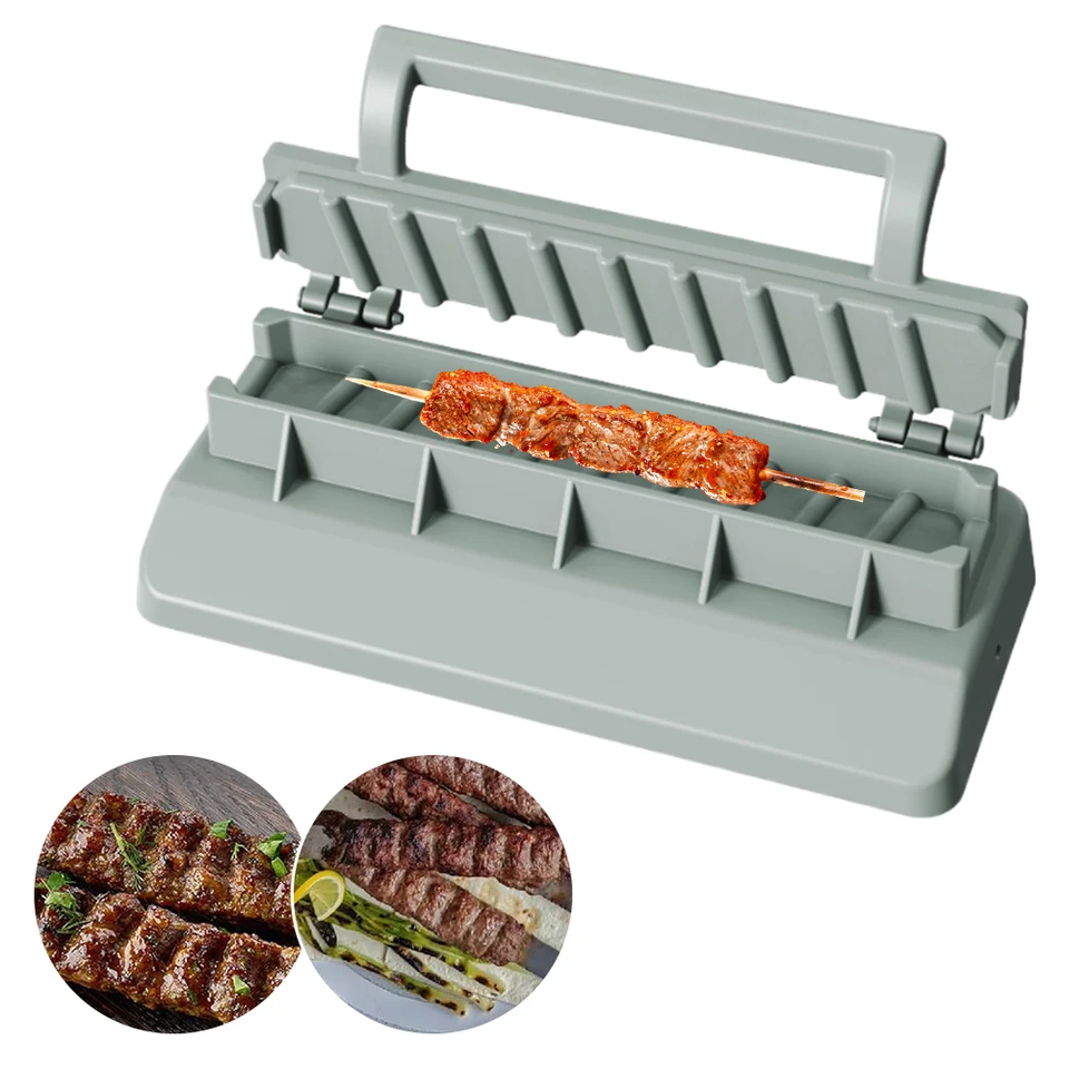 Pleseň grilu špíza kebab Press Maker Plast kebab Press Manual kabob pleseň vonkajšie BBQ náradie pre tradičné turecké kebaby