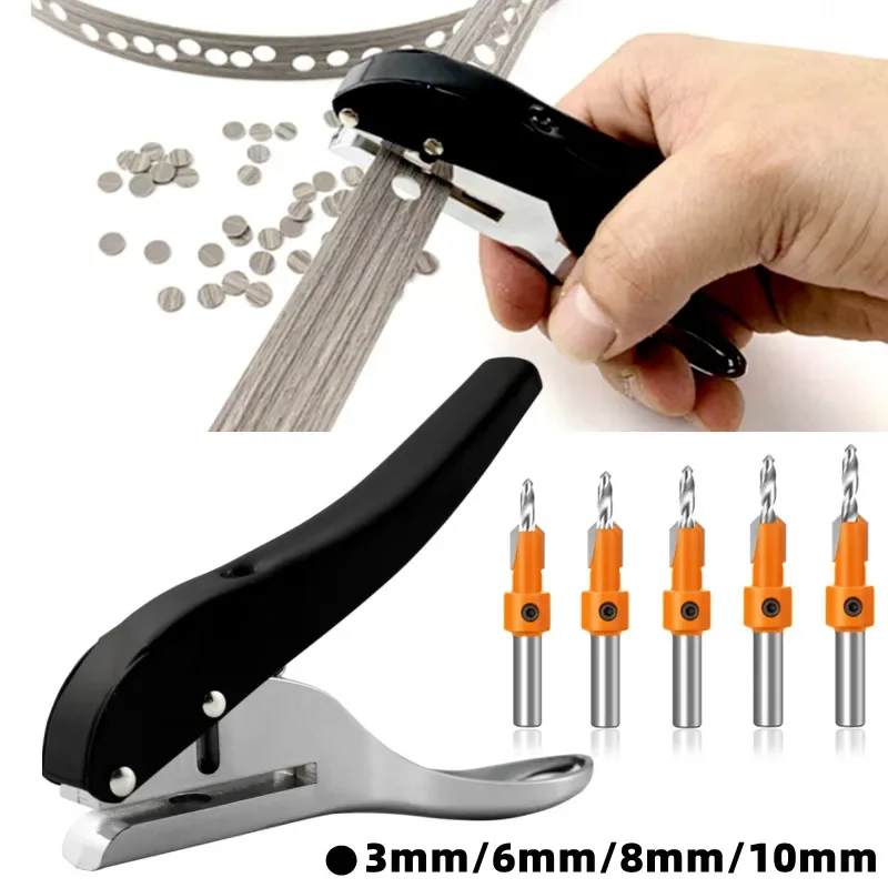 Pleskový punčový kliešt s manuálnym okrajom pásma 3/6/8/10 mm dierovací nástroj pre plastový list papier PVC ABS Otvárač na nechtovú dieru Masking Pliet