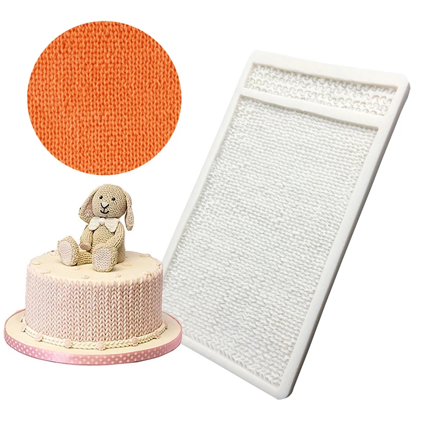 pletací sveter silikónový plesňový koláčový okraj Fondant tortu zdobenie náradie na pečenie cookie čokoládová cukrová forma