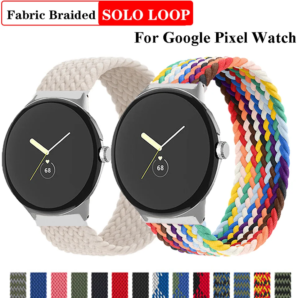 Pletená samostatná slučka pre Google Pixel Watch Band SmartWatch Accessories Elastic Nylon Belt náramok Correa Pixel Watch Active Strap
