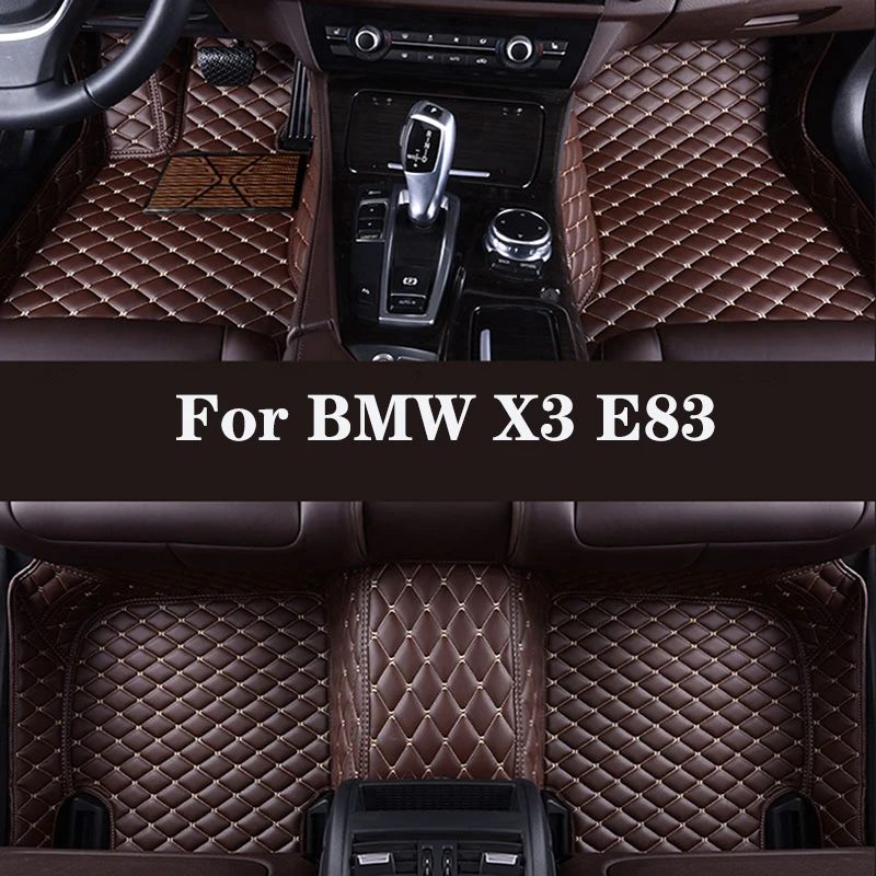 Plne na mieru kožená podlahová podlahová podlaha pre BMW X3 E83 2005-2010 (modelový rok) Doplnky interiéru automobilov automobilov