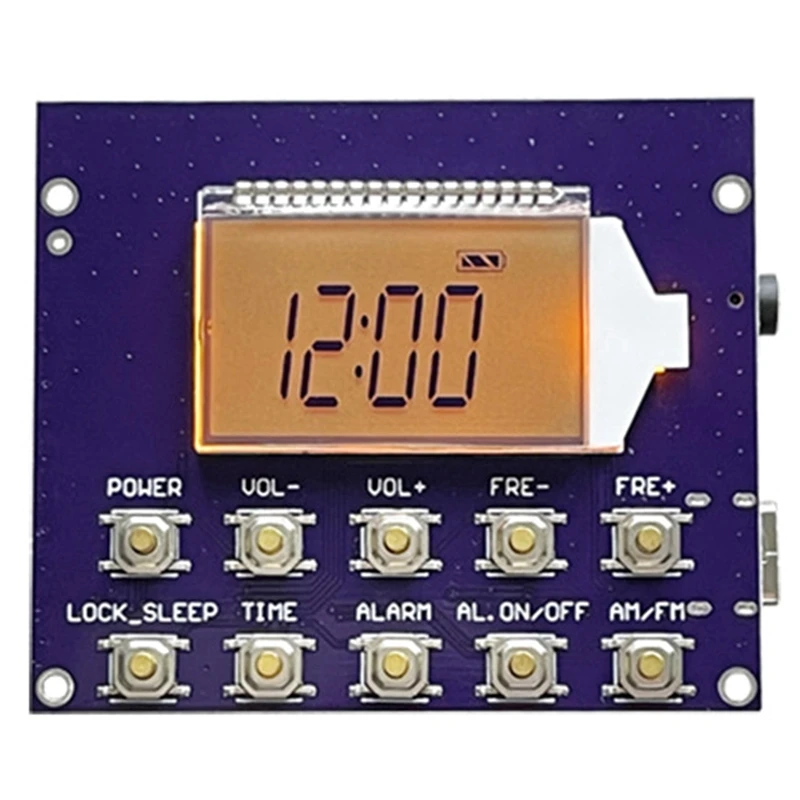 Plne pásma MW FM SW Radio Radio Reguiver Modul Digitálne hodiny LED displej 87-108 MHz Frekvenčná modulačná stanica Automatické úložisko