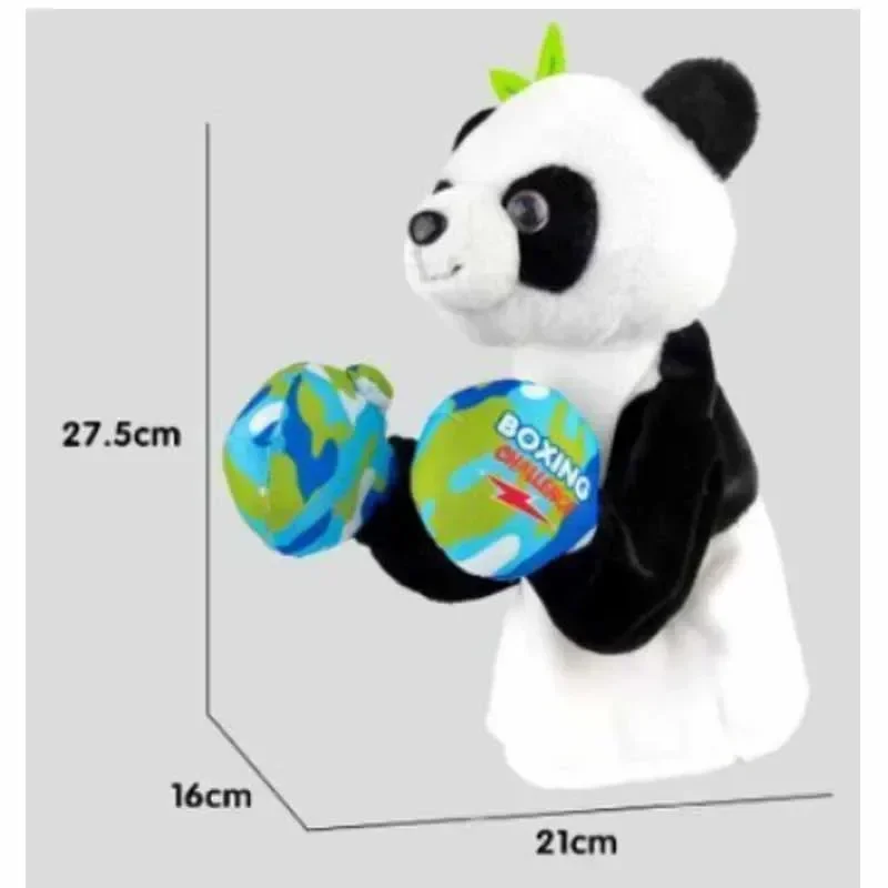 Plnené zvieracie boxovanie Panda Electric Hand Puppet Hračky Performance Muppet môže hlasovať prstom Husky so zvukovými efektmi