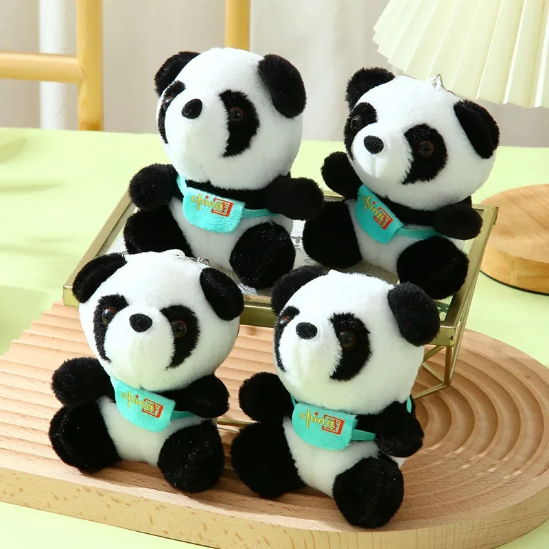 Plnené zvieratá plyšový národný poklad gigant panda doll Key Chain Tourist suvenír Krásny roztomilý darček pre priateľ pre priateľa