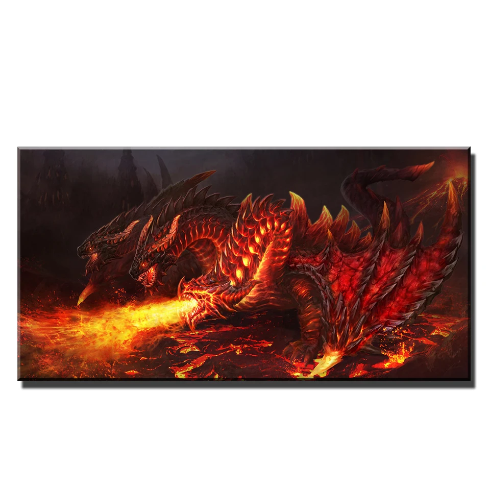 Plná diamantová mozaika Fantasy Fire Dragon Diamond Painting Nová zbierka 2022 Vyšívanie záhadné úžasné zvieracie nástenné umenie