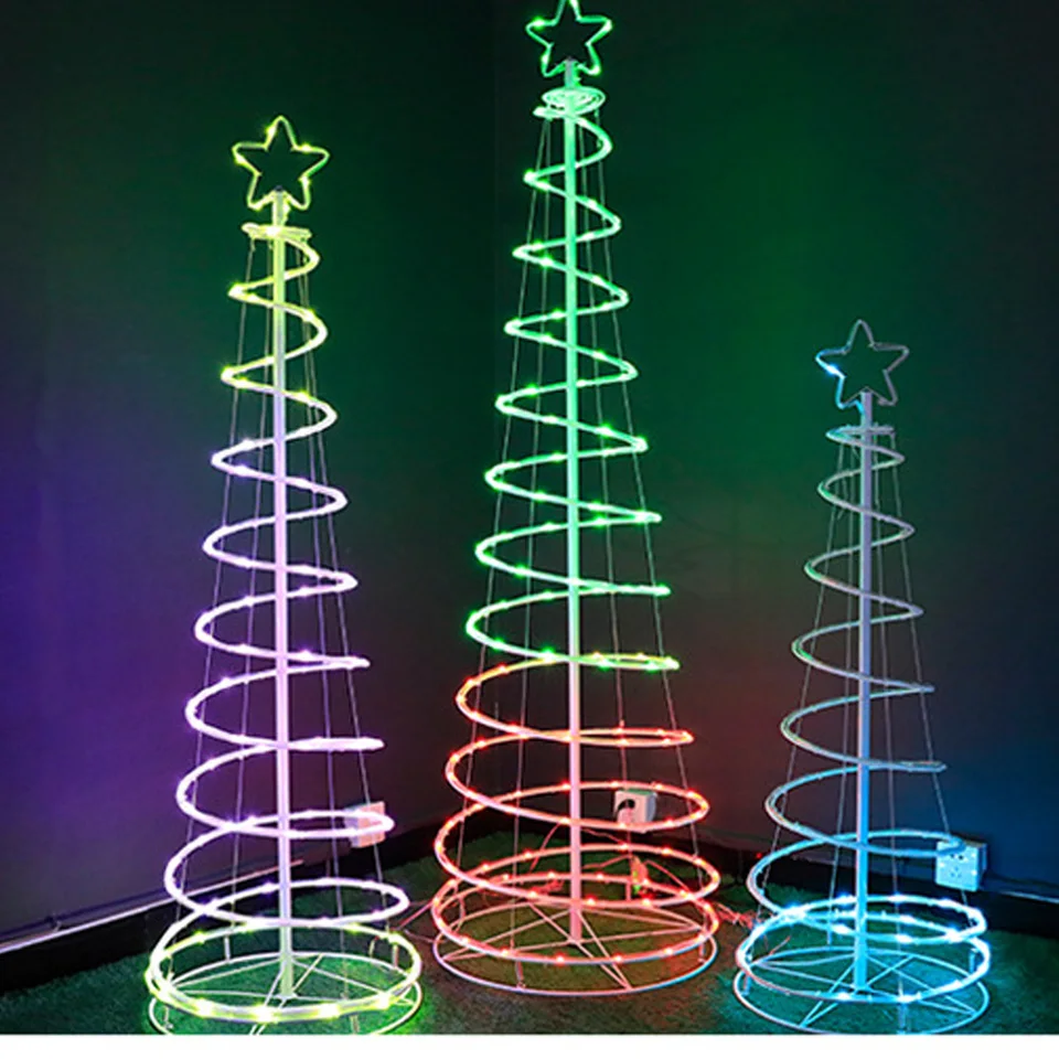 plná farba USB vzdialený 1,2 m/1,5 m/1,8 m adresovateľné WS2812B IC LED vianočný stromček LIGHT Creative Nový rok vianočná dekorácia