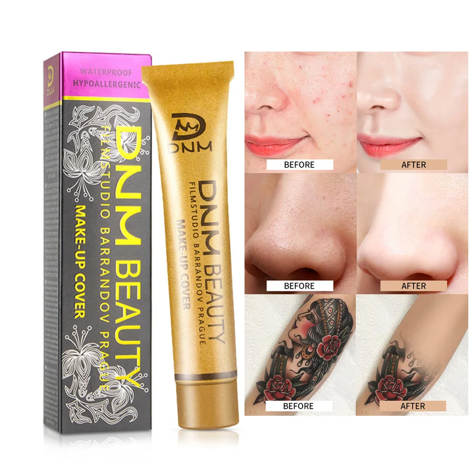 Plná pokožka Nadácia Nadácie Cream Cream Profesionálny vadný kryt Temné škvrny Tetovanie Lakeup Liquid Concealer Cosmetics