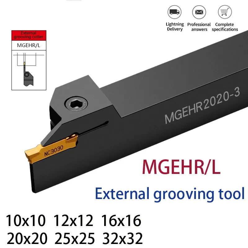 Plná séria držiaka groovingového nástroja MGEHR1212 MGEHR1616 MGEHR2020 MGEHR2525 Karbid grooving vložka MGMN150 MGMN200 MGMN300 MGMN400
