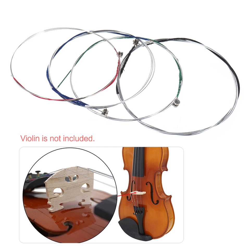 Plná súprava vysokokvalitných husľových reťazcov Veľkosť 4/4 a 3/4 husľové reťazce oceľové reťazce GDA a E Strings