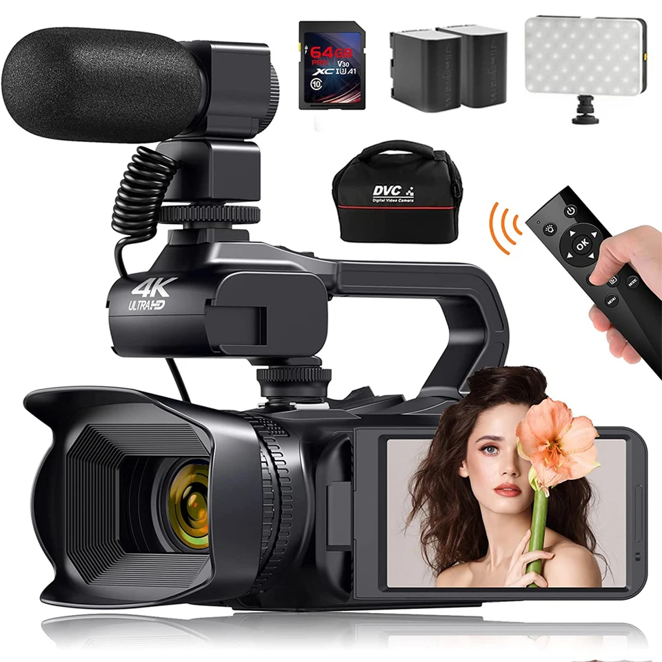 Plné 4K UHD 60fps Vintage kamera pre YouTube Live Streaming Vlog 18x 64MP Videokamera AF Digitálny záznamník 4 