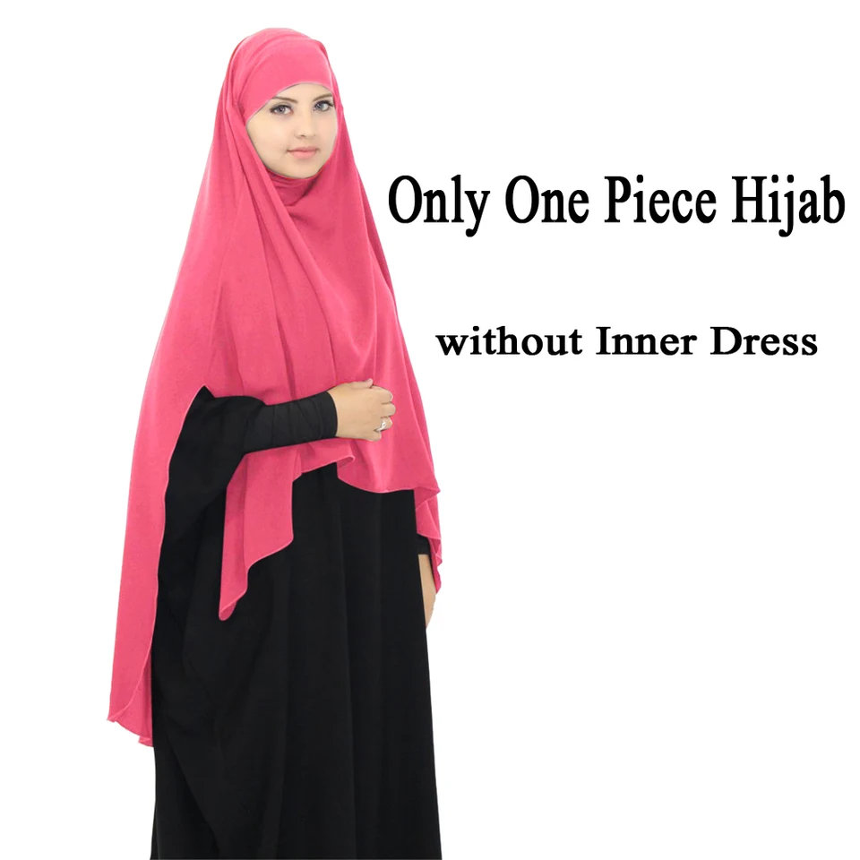 Plné krytie Moslimské ženy Modlitebné šaty Niquab dlhý šál Khimar Hidžáb Islam veľké nadzemné oblečenie Plain ramadán Arabský Blízky východ