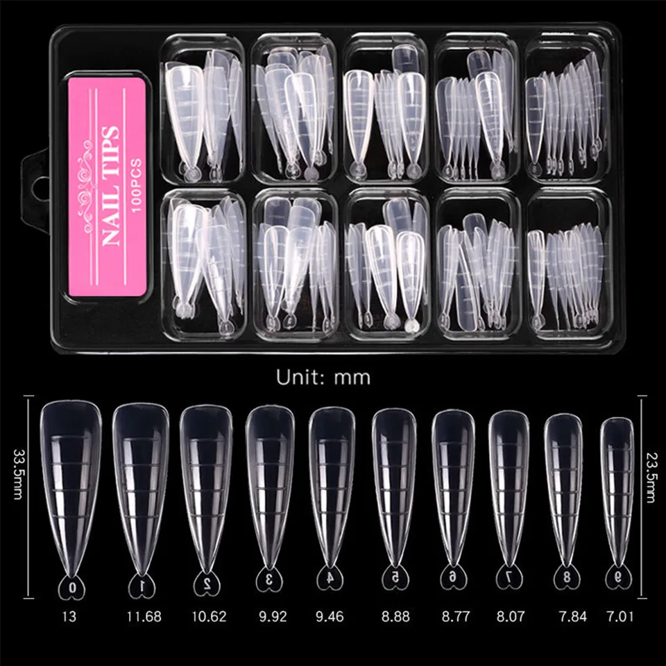Plné krytie rýchla budova manikúrové náradie na nechty Art UV Gel Builder Nail Duálne formy False nechty DIY gélové plesne TIPS Predlžovanie nechtov