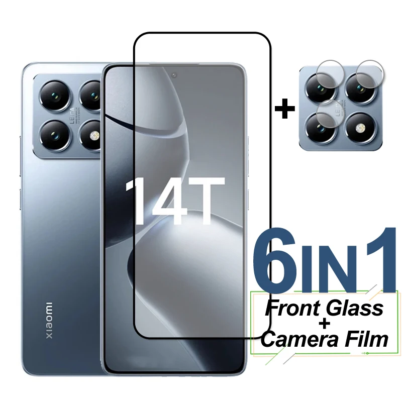 Plné krytované temperované sklo pre Xiaomi 14T Glass Screeter Protector na Xiaomi 14T Ochranné telefónne fotoaparát Film MI 14T PRO