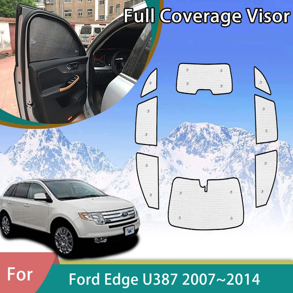 Plné pokrytie automobilu Sunshades pre Ford Edge MK1 U387 2007 ~ 2014 UV ochrana Automatické príslušenstvo Sunshade Window 2008 2011 2011 2013 2013