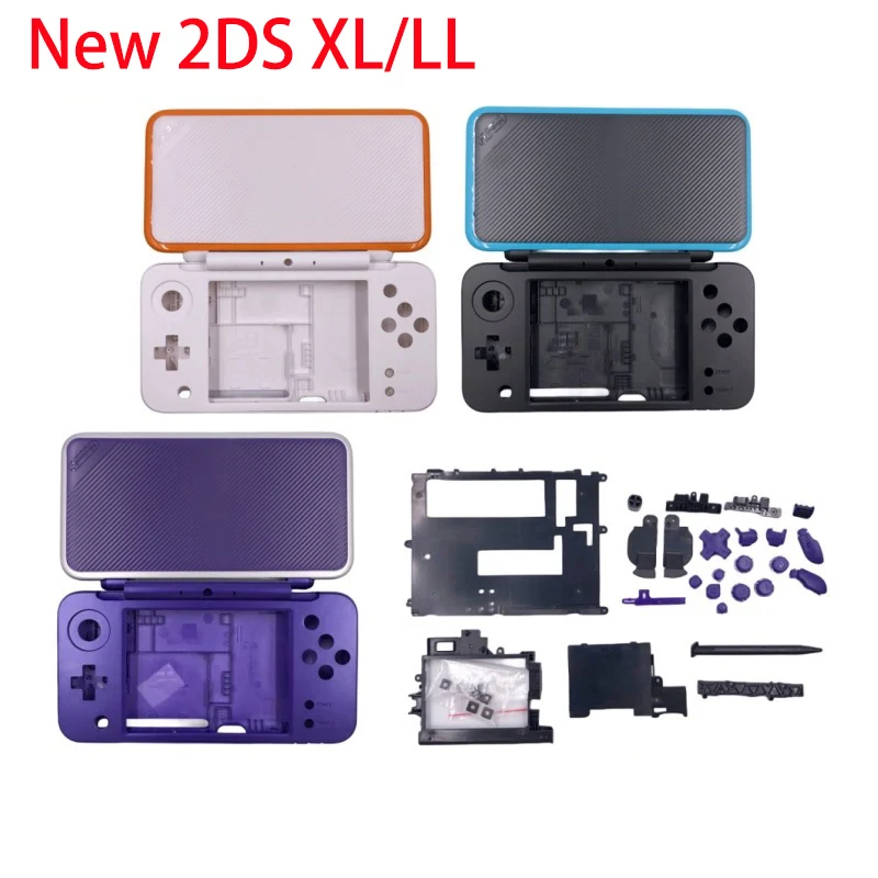 Plné puzdro na čelné dosky pre puzdro pre new2dsxl Nový 2DS XL LL Console Shell Cover s tlačidlami súprava