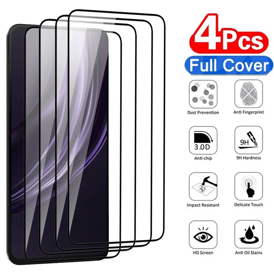 Plné sklo Temperované sklo pre Realme 13 12 11 10 8 9 Pro Plus C67 C63 C53 C33 C35 GT NEO 5 SE 3 3T GT 5 2 Pro Protect Screen Screen Protector