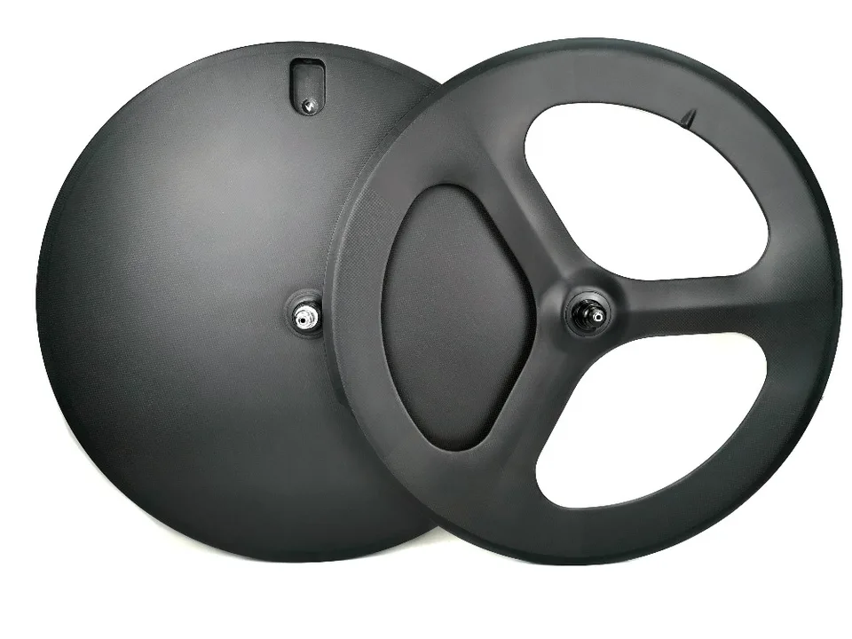 Plný uhlík 700 ° C predný 70 mm hĺbka Tri-To-Trail Wheels Zadný disk uhlíkové kolesá 23 mm široké koľaj