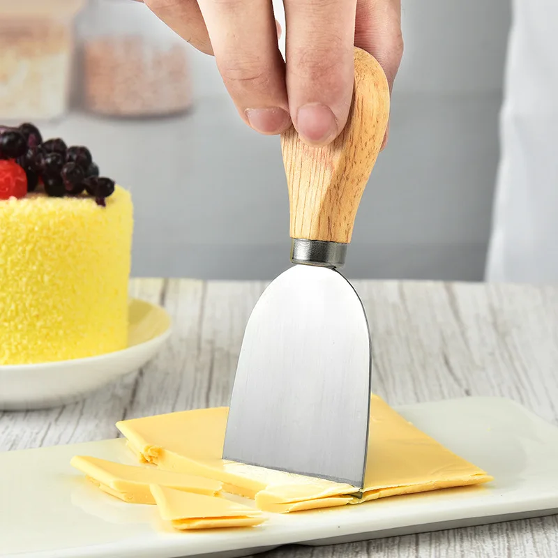 Plochá drevená rukoväť z nehrdzavejúcej ocele Maslové strútenie syr Nôž vidlice koláč Spattula Marmalade Cream Rozprestierač kuchyne Nástroje na pečenie