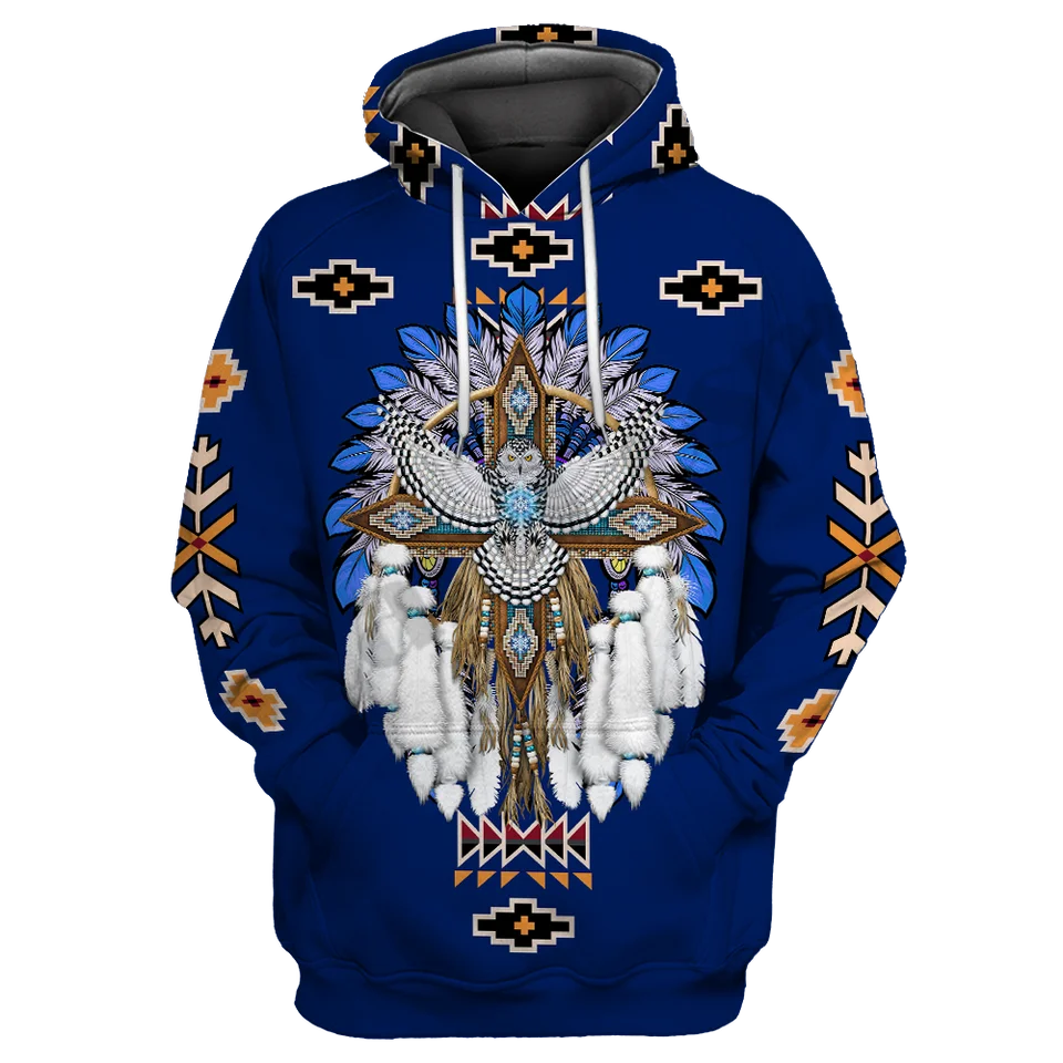 Plstar Cosmos najnovší 3D propagovaný pôvodný kultúrny vzor Owl Harajuku Premium Streetwear Unikátne unisex mikiny/mikina/zips B-4