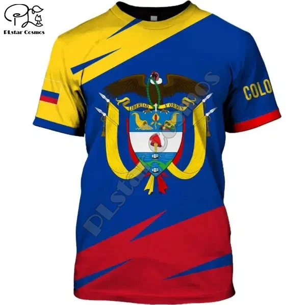 Plstarcosmos 3Dprint Muži/ženy Indonézia Georgia Colombia Country Harajuku Streetwear Tracksuit Tričko s rukávmi Funny-A3