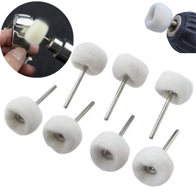 Plstená brúska brúska hlava brúsivé fušovacie koleso 3 mm driek na bavlku leštenie mini kefka pre Dremel Dril Jade