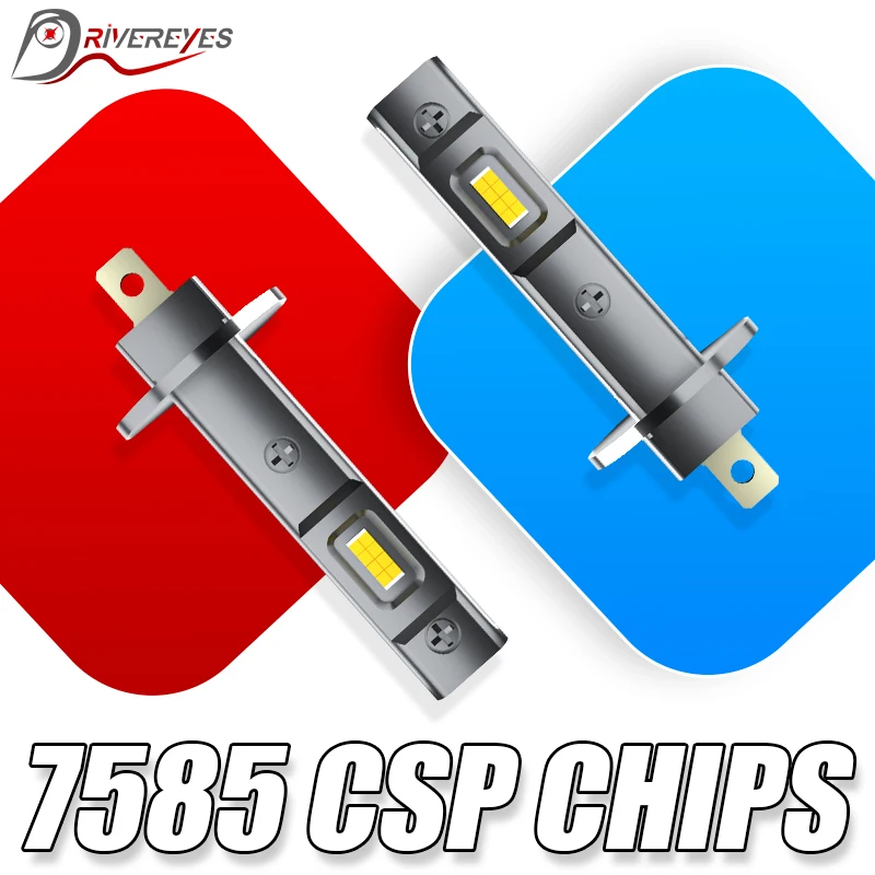 Plug & Play H1 LED svetlomet 30000LM 6000K 300W 7585 CSP vysoký nízky lúč hmlové žiarovky Turbo automatické hmlové svetlo 1: 1 veľkosť fanúšikov Mini 12V
