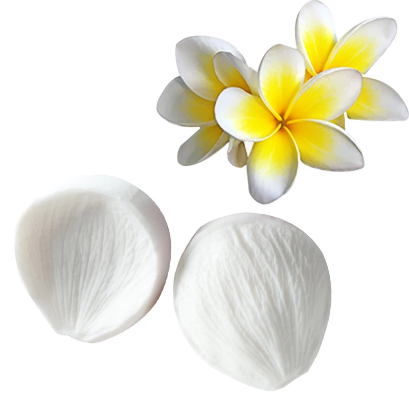 Plumeria okvetné lístky žílky silikónové formy fondant tortu zdobenie náradie Gumpaste Sugarct Craft Fold M2141