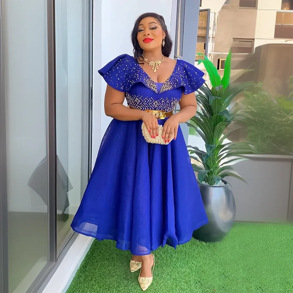Plus veľkosti African Svadobné šaty pre ženy 2024 Nový Dashiki Ankara Evening Gown Turkey Outfit Outfit Rupe Africa oblečenie