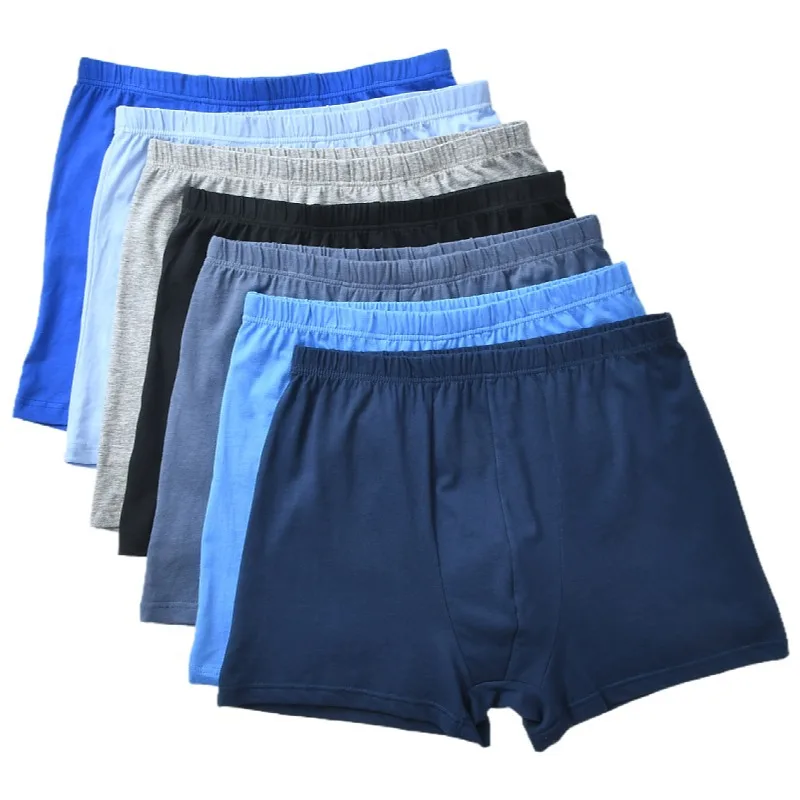 Plus veľkosti pánske spodné prádlo Vysoké pása Loose Men Boxer 100% bavlnené pánske spodné nohavičky pre mužné nohavičky 8xl 9xl 10xl