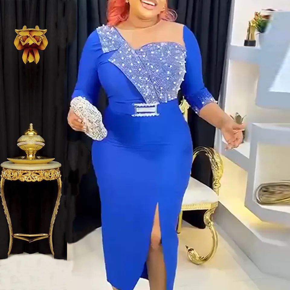 Plus veľkosť afrických večierkov pre ženy Dashiki Africa oblečenie Ankara Outfits Elegant Turecko Svadobné večerné šaty 2024