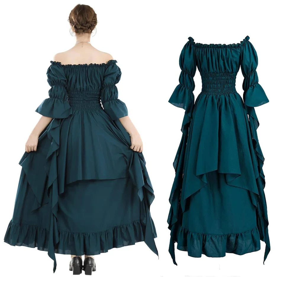 Plus veľkosť vintage viktoriánske stredoveké šaty Renaissance gotické lolita šaty Ženy Cosplay halloween kostým prom princezná šaty