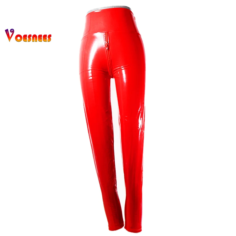 Plus veľké veľkosti výťah Slim Pu Leather Dámske vintage pásové pančuchá