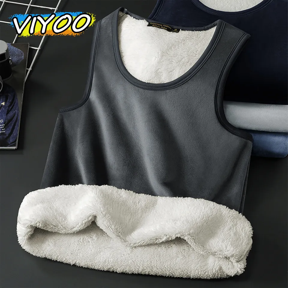 Plus zamatové pánske zimné kabáty oblečenie bez rukávov tričká vesty fleece bunda veterná vesta pre mužov vonkajšie mikiny