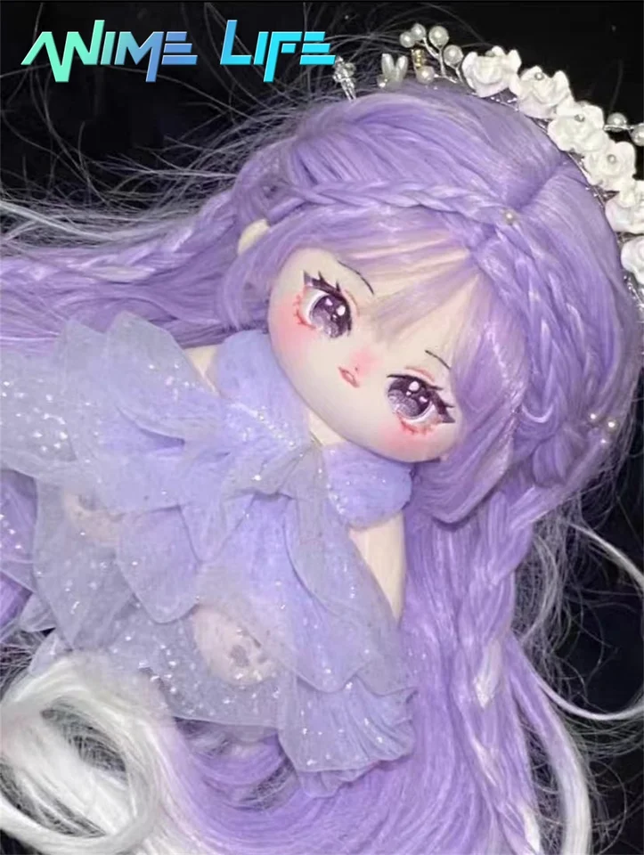 Plushie Fairy Princess Lolita Purple Hair 20cm Doll Hračka plyšové telo Cosplay originálny roztomilý darček x darček