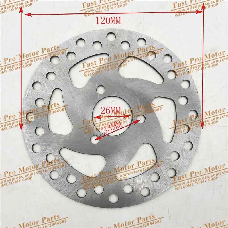 Plynové elektrické kolobežkové brzdové kotúč 140 mm/120 mm pre 47 ccm 49cc 2 -zdvihový vreckový bicykel Mini Dirt Bike ATV Quad Mini Motocykel