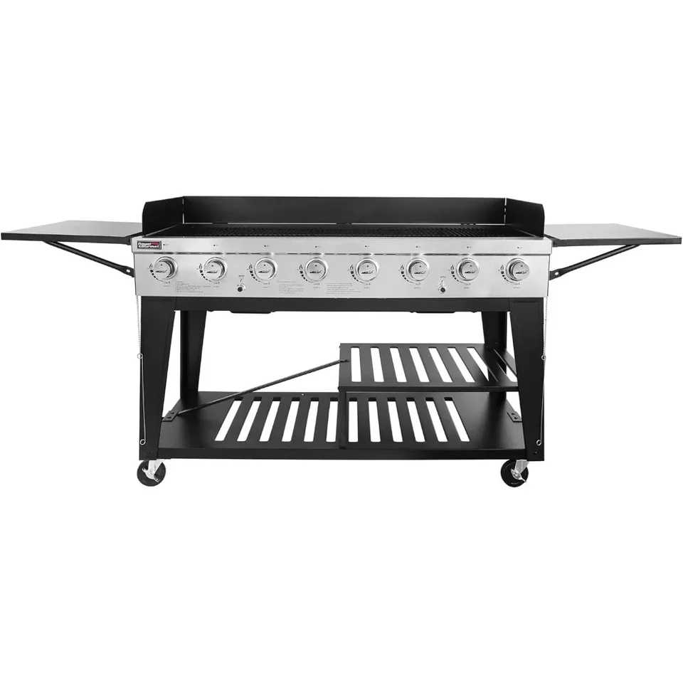 Plynový gril, 104 000 tekutých propánových grilov, nezávisle ovládané duálne systémy, vonkajšie večierky alebo záhradné grilovanie, gril BBQ