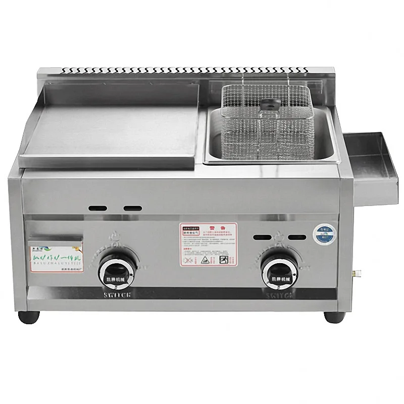 Plynový gril hlboký stroj na fritézu komerčný gril chobotnice Fryer oden varenie stroj z nehrdzavejúcej ocele Teppanyaki Equipment