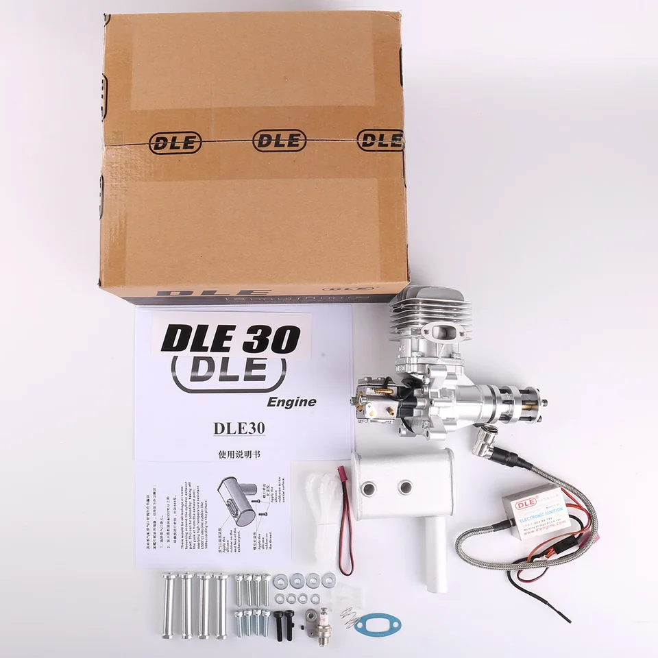 Plynový motor DLE 30 ccm pre motor RC pre lietadlo RC Model pevného krídla s jedným zdvihom Dva výfukové vetry Cold ruky Štart po zdvihu