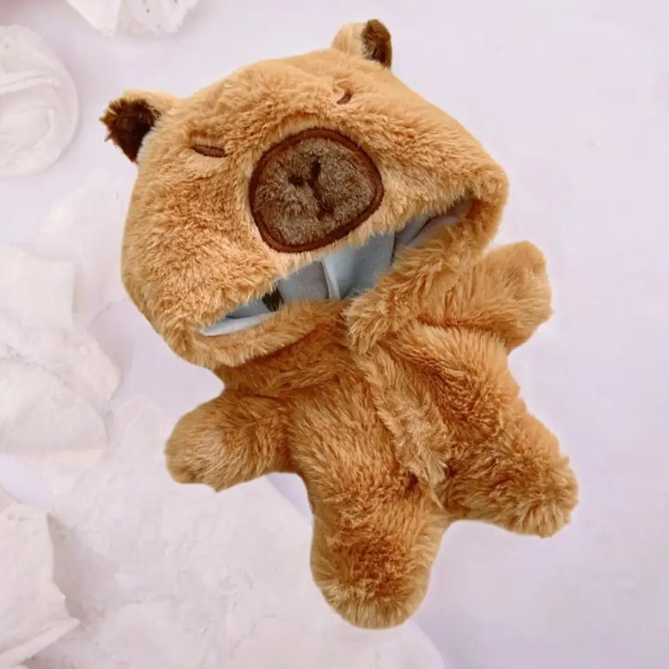 Plyšová kombinéza pre bábiky Capybara pyžamy ruky na flexibilitu fantázia módne vzdelávacie šaty oblečené na 20 cm bábiky