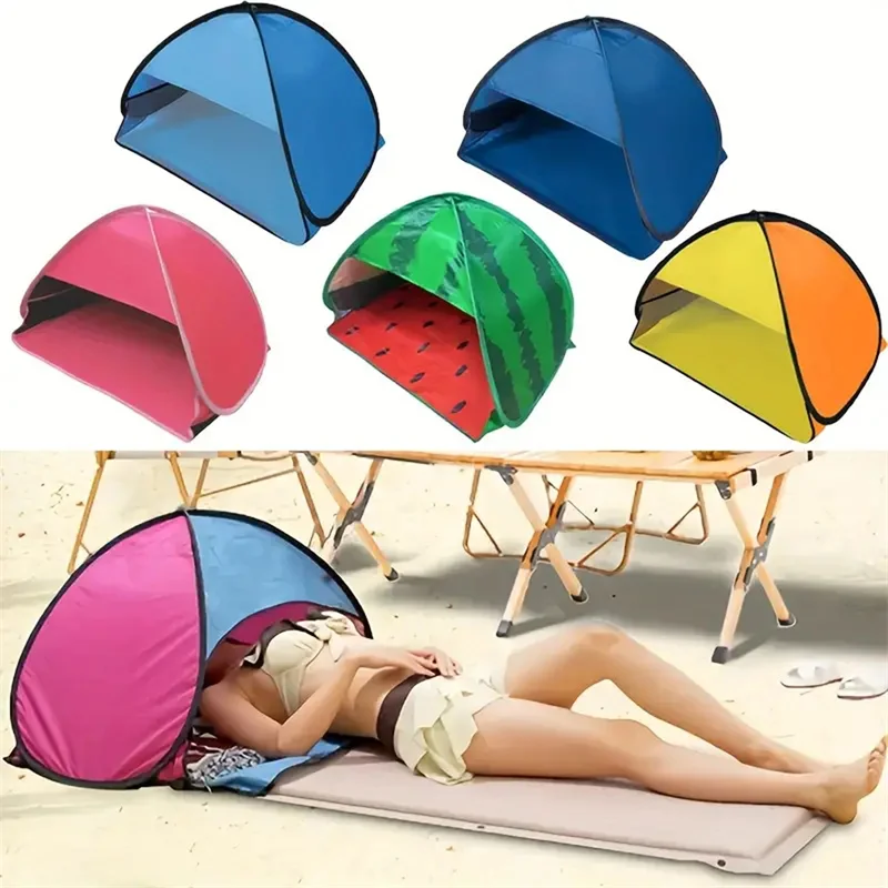 Plážová hlava slnečný stan slnečného stanu UV chránenie Sunshelter Automatic Otvorený prenosný vonkajší dospelí deti Kampovanie slnečnice