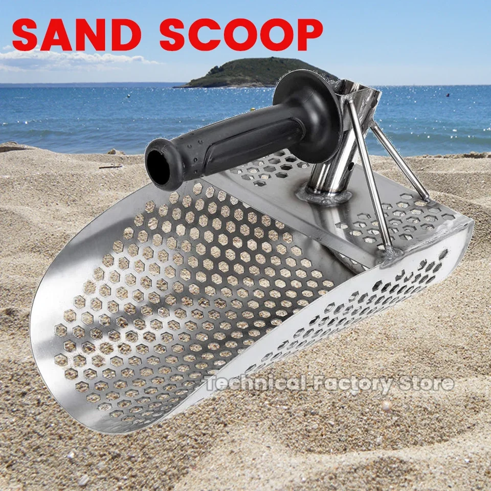 Plážová pokladnica Sand Scop na detekciu kovov detekcia nehrdzavejúcej ocele s hexahedron 7 mm otvory rýchly preosievanie detektora kovov