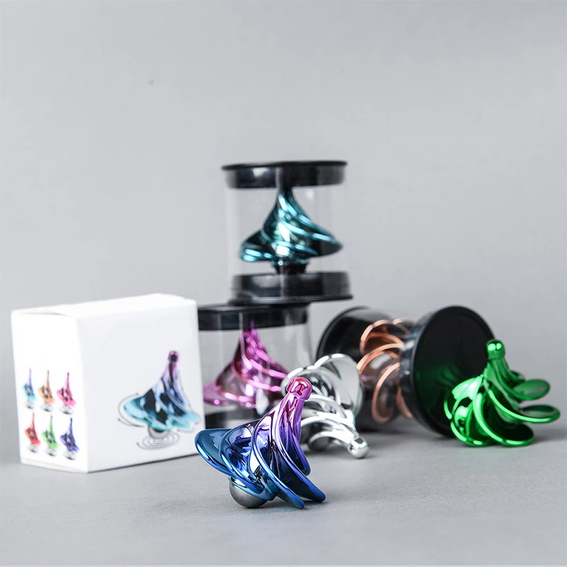 Pneumatické gyro dekompresné hračky farebný vetr fúkanie rotujúce gyro pneumatické točenie špičkových hračiek fidget pre deti darček