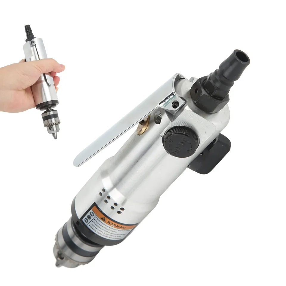 Pneumatický nástroj rovný vzduchový vŕtač zliatiny Zinok odolný voči proti korózii prevádzkovaným vŕtačkou pre priemysel 3/8 palcov Pneumatic vŕta